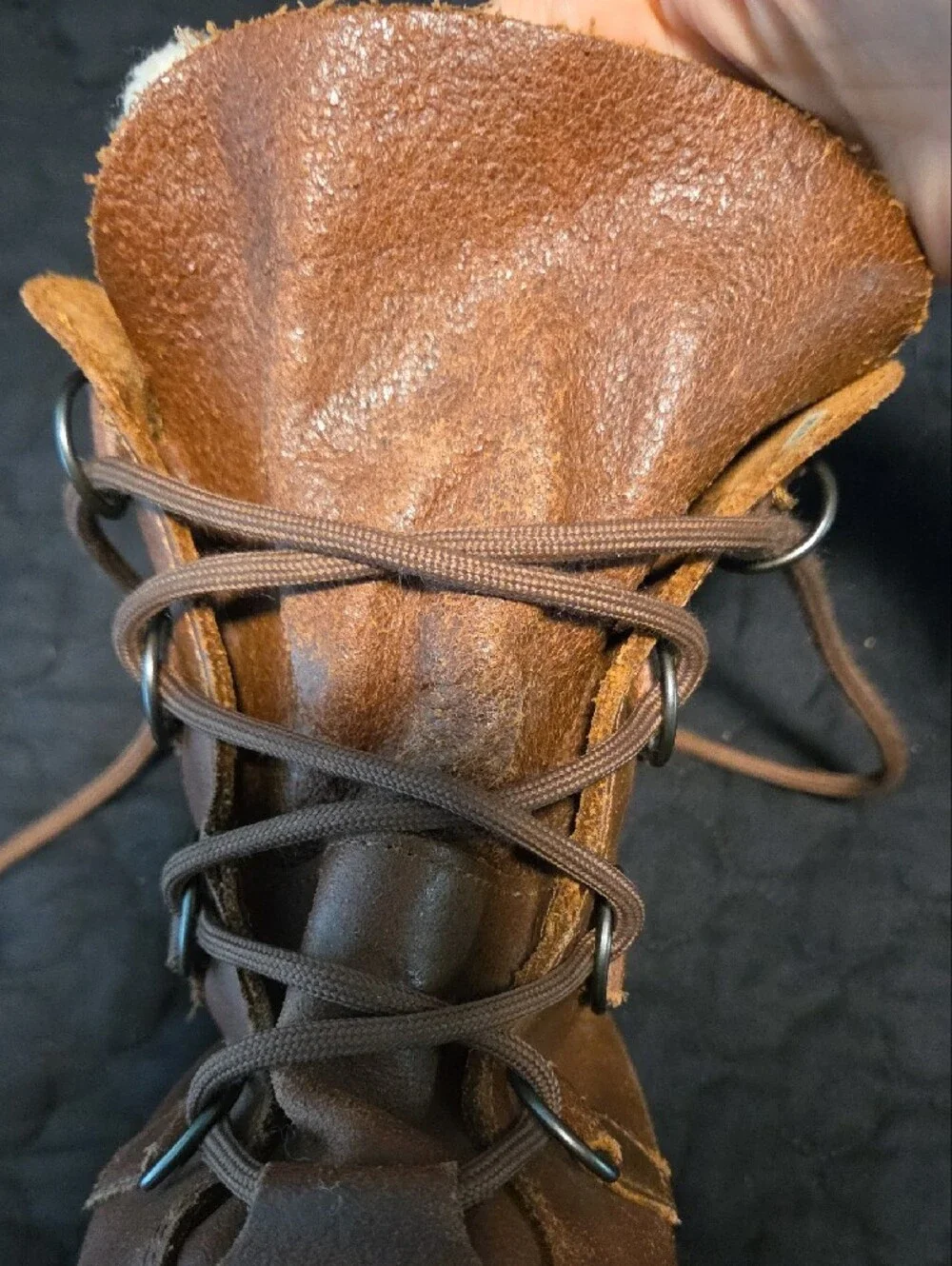 Sorel Caribou Brown and Black Insulated Lace-Up Winter Boots